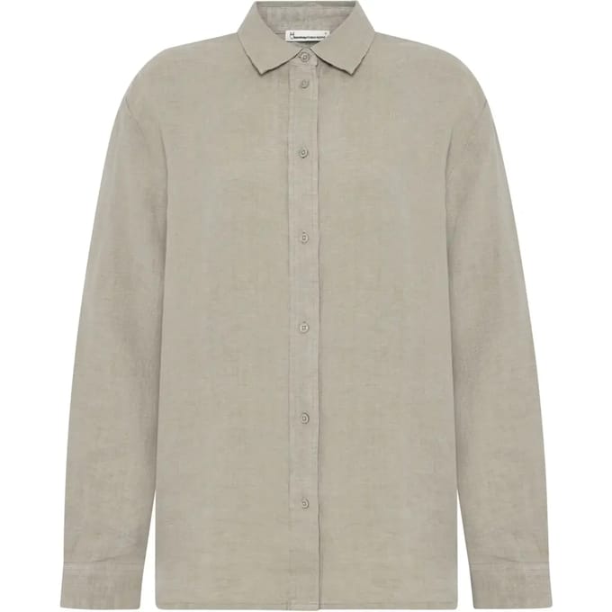 Dameshemd met lange mouwen KnowledgeCotton Apparel Loose Linen