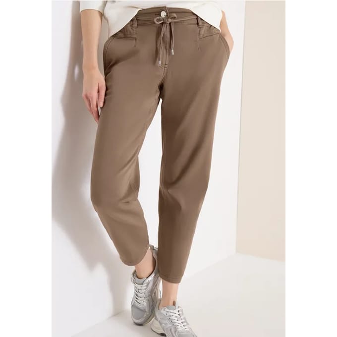 Mid Waist Slim Legs broek in Loose Fit