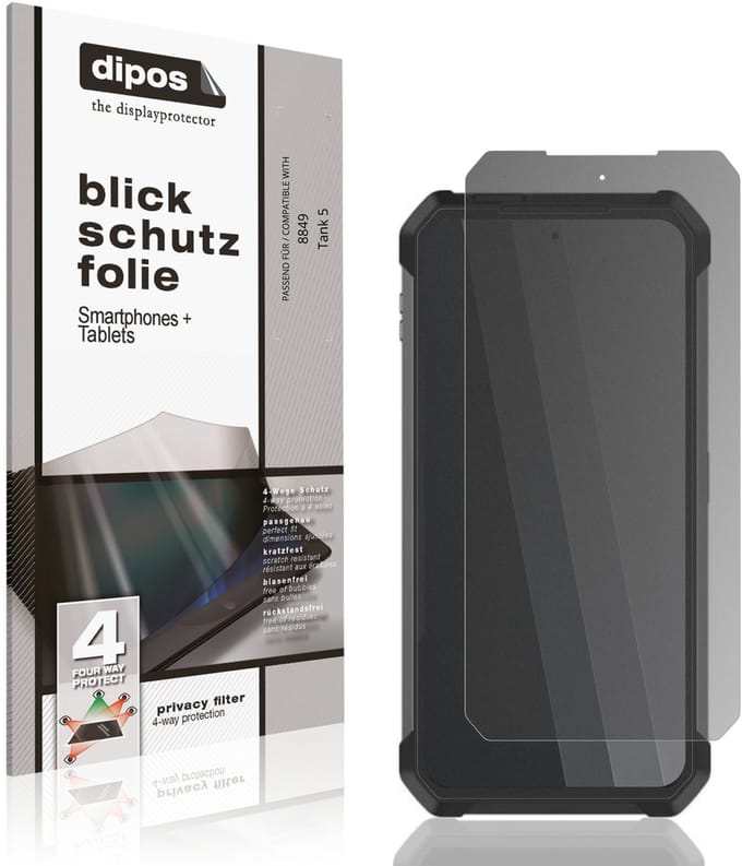 dipos – Matte Privacy Screenprotector geschikt voor 8849 Tank 5 | Anti-Spy Beschermfolie
