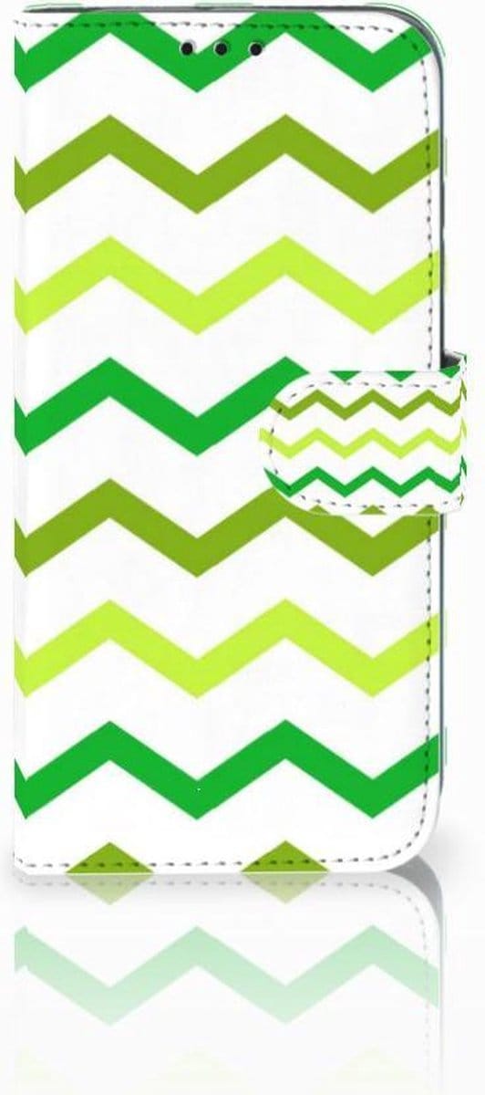 Honor 10 Lite Telefoon Hoesje Zigzag Groen