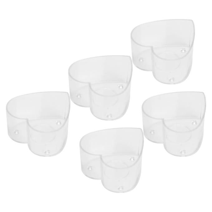 50 Stuks DIY Plastic Kaarsvorm Transparant Hittebestendig Kaarsen Maken Container Accessoire Hart white