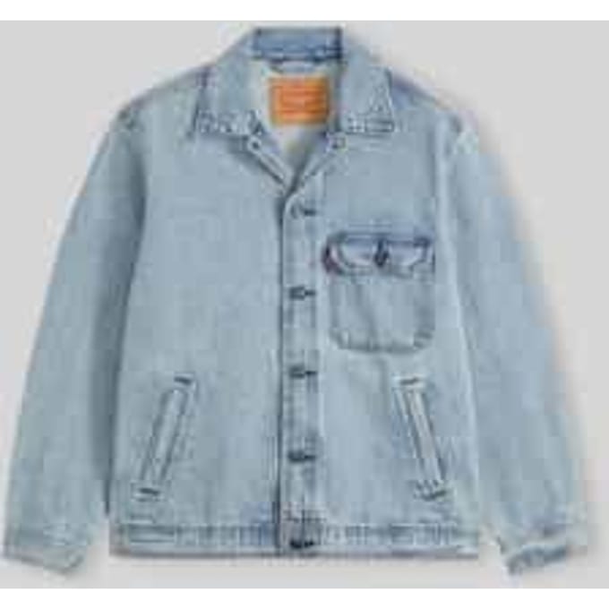 relaxed fit jeansjack van puur katoen