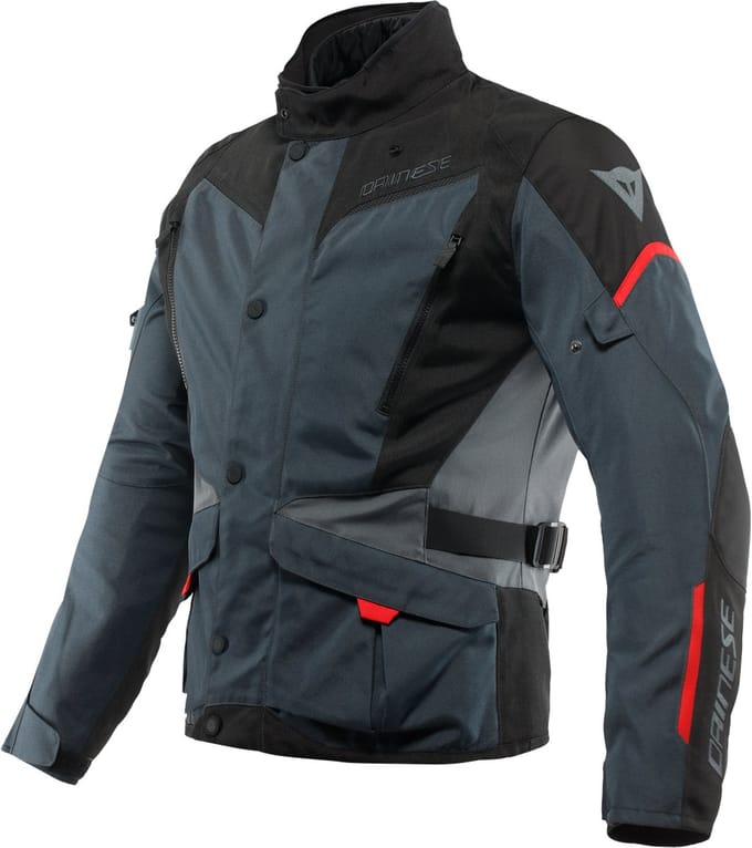 Dainese Tempest 3 D-Dry Jas Ebony Zwart Lava Rood - Jas