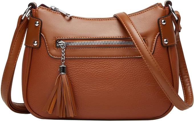 Compacte Schoudertas voor Dames met Verstelbare en Afneembare Crossbody Band
