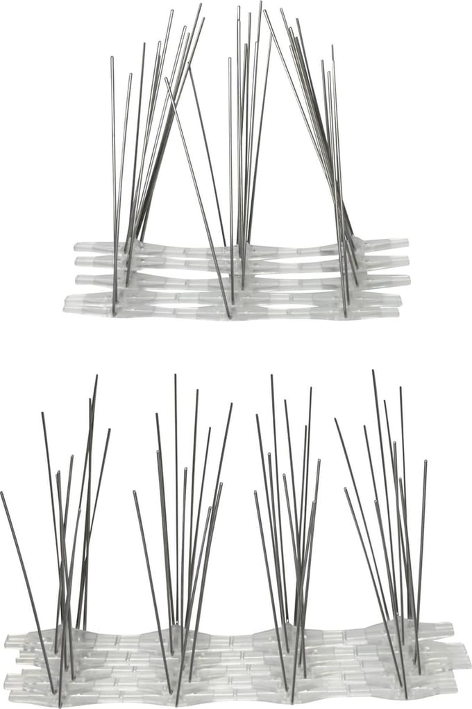 Benson Antiklimstrips vogelpinnen - 20x - metaal - 165 cm - inbraakbeveiliging - duivenpinnen