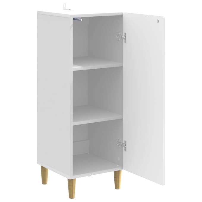vidaXL - Dressoir - Hoogglans - Wit - 33 - x - 34,5 - x - 90 - cm - Bewerkt - hout