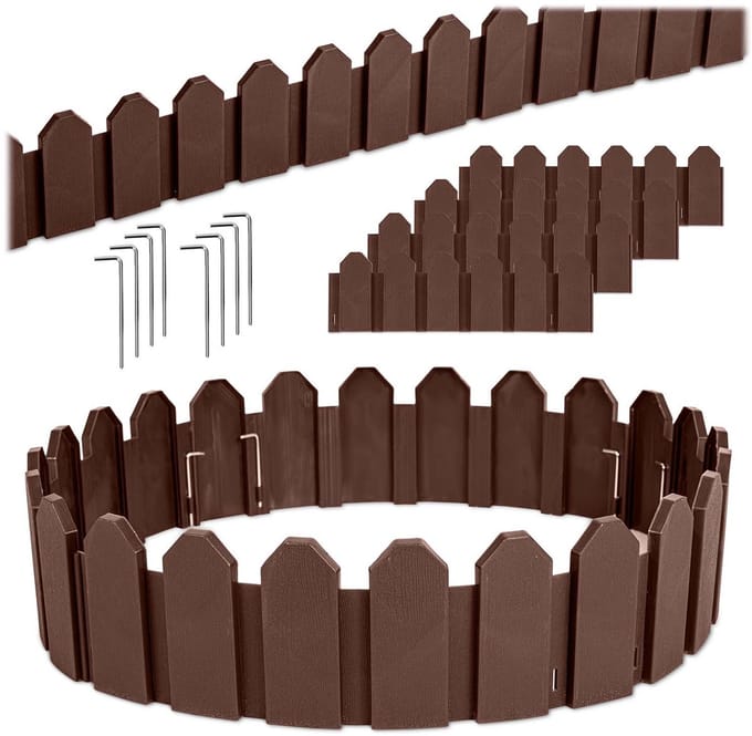 Plonos tuinborder 240 cm PL-960 bruin
