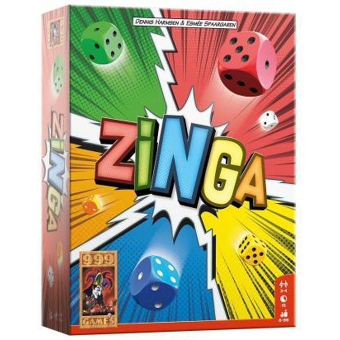 999 Games - Zinga Dobbelspel - Reactiespel - bevat spelregels in NL, DE, EN, ES, FR