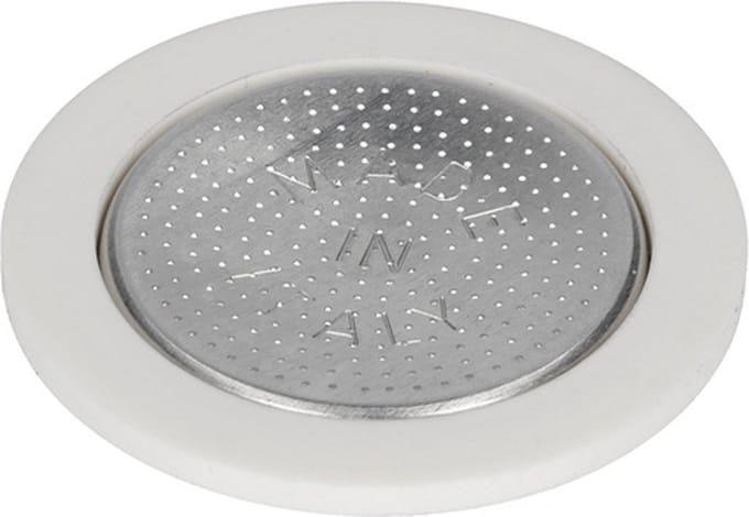 Bialetti - Aluminium Filterplaatje + 1 Siliconen Ring voor aluminium 2 kops percolators
