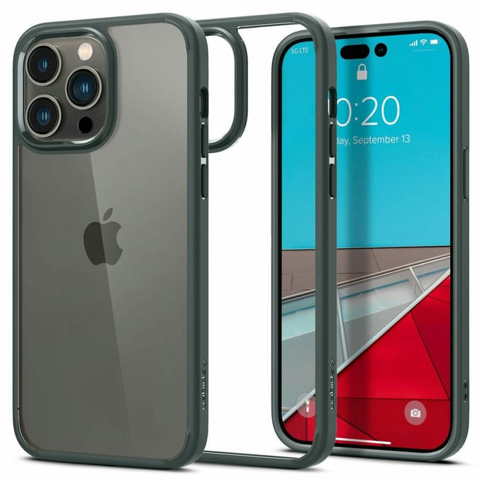 Spigen Ultra Hybrid Apple iPhone 14 Pro Hoesje Back Cover Groen