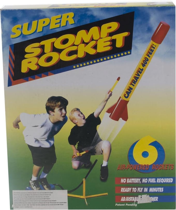 Christiaensen Stomp Rocket - Air powered raket lanceer set - 3 raketten - 6+ jaar
