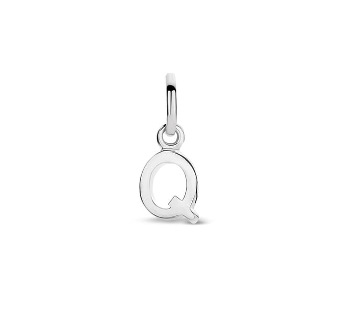 Zilver Gerhodineerde Hanger letter Q 1333757