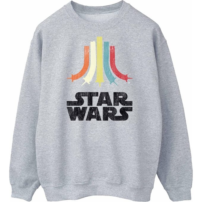 Star Wars Heren Regenboog Sweatshirt (Sportgrijs)