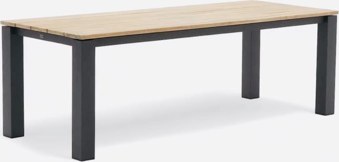 Belito Luuk Diningtafel 240 cm - Teak - Aluminium Onderstel