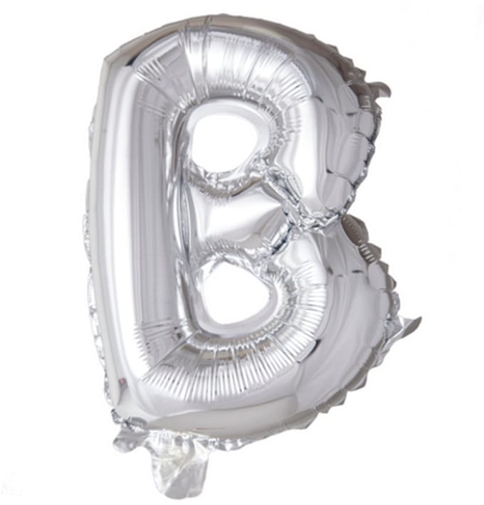 Folie Ballon Letter 40″ B - Zilver