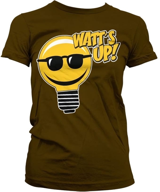 Hybris Watt's Up! Girly T-shirt voor dames, bruin