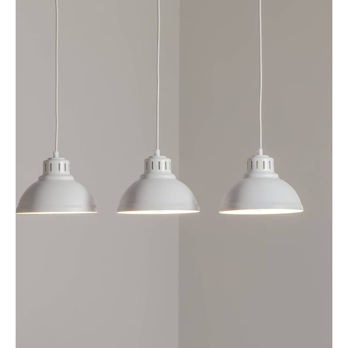 Sven Hanglamp Wit Metaal 3xE27 Industriële Stijl