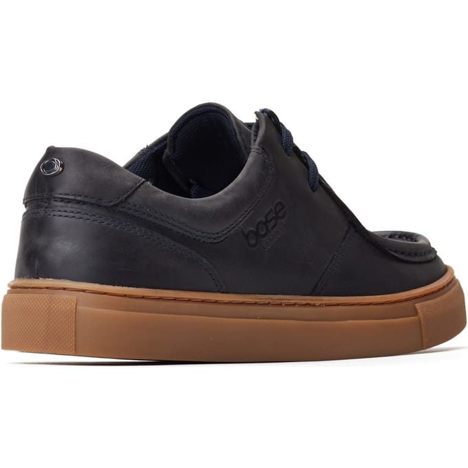 Base London Dalston Leren Herenschoenen Moccasins Navy