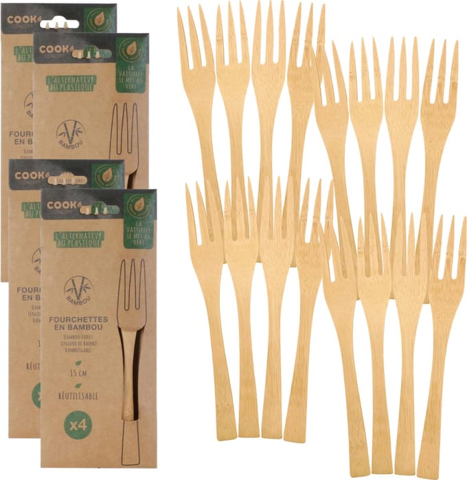 Cook Concept Bamboe Vorken | 16 Stuks | 15 cm