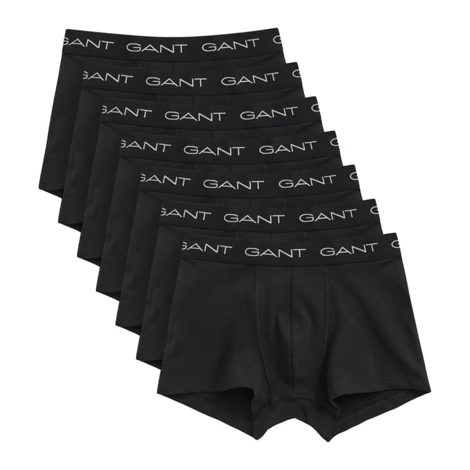 Gant Ondermode Uni Color Trunk 7Pack Zwart / male