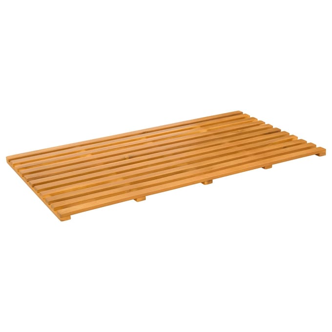 vidaXL - Badmat - Naturel - 100 - x - 53 - cm - Massief - Acacia - Hout