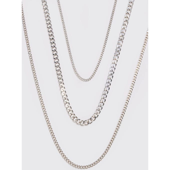3-delige ketting in zilver | Silver