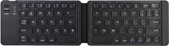 Elementkey FBK – Opvouwbare Bluetooth toetsenbord -  QWERTY – 30 Dagen Stand-by – Bluetooth - Zwart