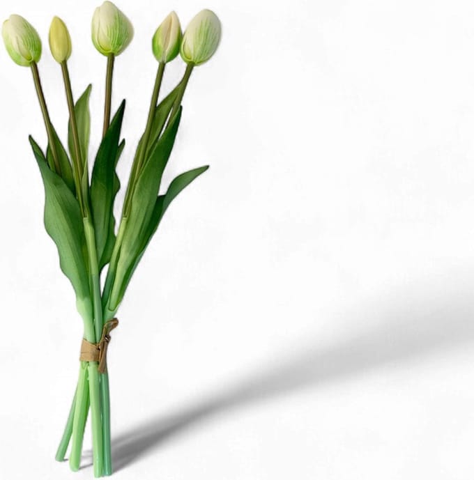 WinQ-Kunsttulpen Wit Realtouch 5st-tulpen 5stuks
