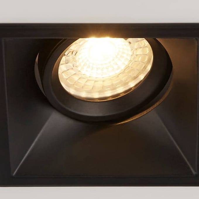 Searchlight Inbouwlamp Slim Trim Square, zwart, 9 x 9 cm, aluminium, GU10