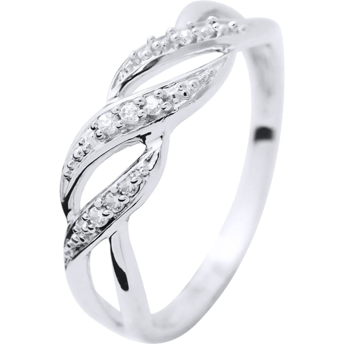 Ring Diamonds 0.040 Cts White Gold
