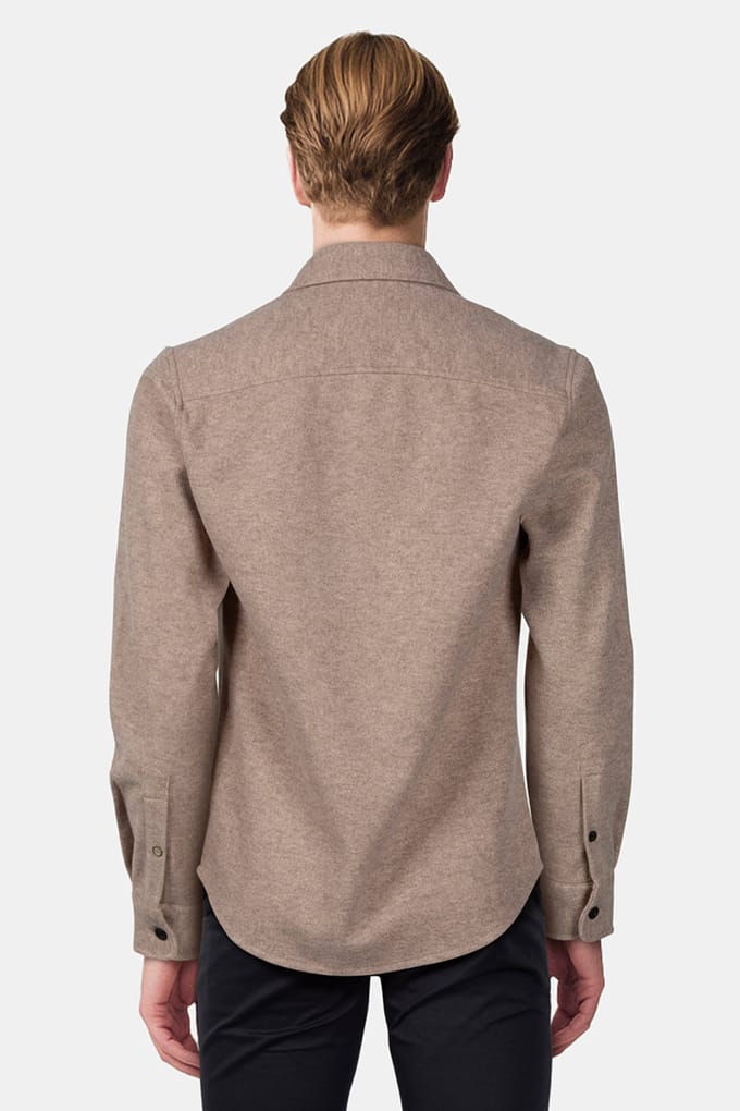 Dstrezzed Ds-ulrik Overshirt Vintage Khaki Größe: L | Casual hemden Outlet | Herren | Braun