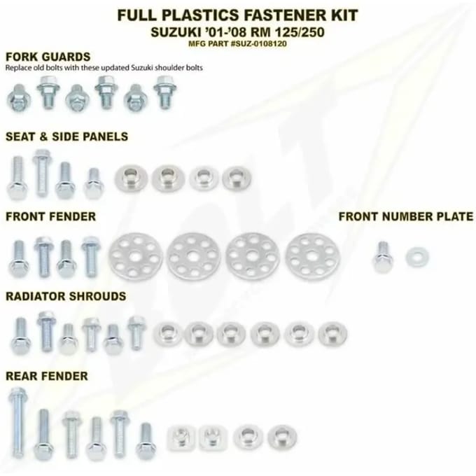 Compleet plastic motorbevestigingsset Bolt Suzuki RM125/250