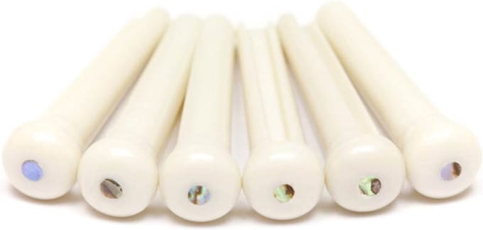Graph Tech PP-1182-00 Traditionele Brugpinnen met Paua Schelpinlay - Set van 6