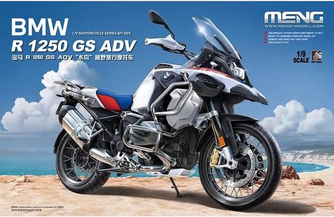 Meng Model Modelbouwpakket Motorfiets - MENG MT005 BMW R 1250 GS ADV Motorfiets Plastic - 1:9 - Modelbouw