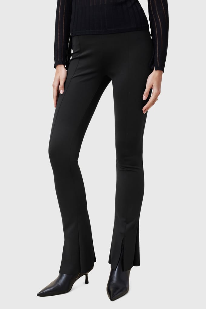AllSaints Ryla Trouser Black Größe: 2 | Ausgestellte Hosen Outlet | Damen | Schwarz