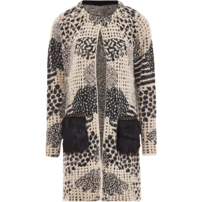 Faina Vest Dames beige/ zwart