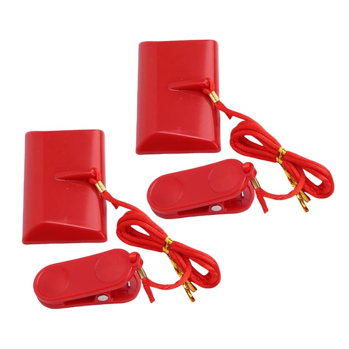 2 Stuks Loopband Magnetische Veiligheidsschakelaar Geschikt voor 9600 GTS7 M8 M9 Loopband Noodstop Magneet 68x41mm red