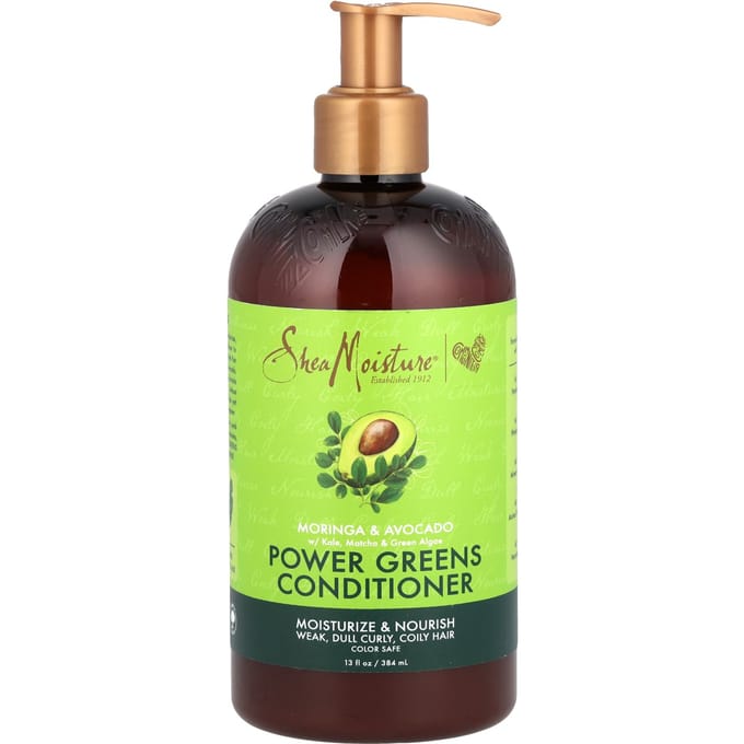 SheaMoisture, Power Greens Conditioner, Moringa & Avocado, 13 fl oz (384 ml) yellow