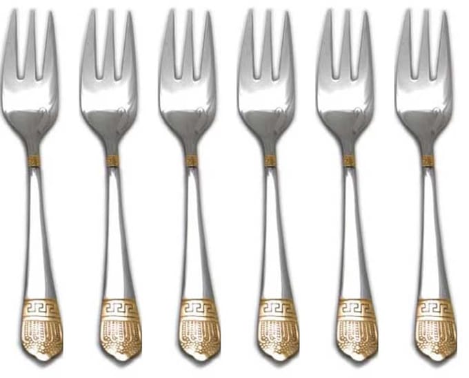 Kadirelli Dessertvork - 12 Stuks - Zilver/Goud