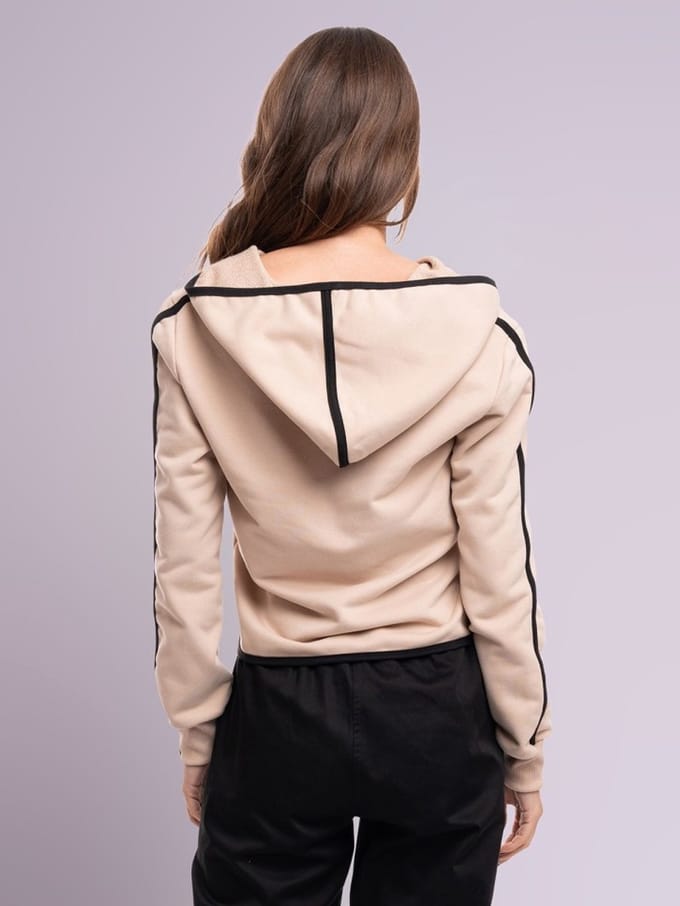 1'618 Couture Zip-Up Hoodie - Sandy