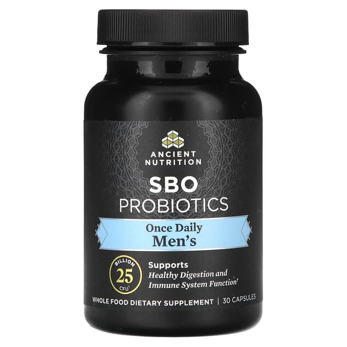 Ancient Nutrition, Men's, SBO Probiotic, 25 Billion CFU, 30 Capsules