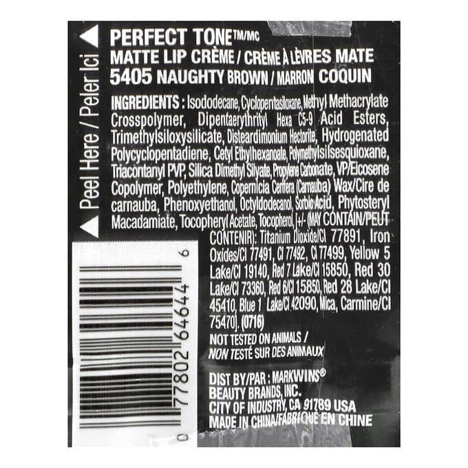 Perfecte Toon, Matte Lipcrème, 5405 Notenbruin, 5,1 ml (0.17 fl oz) black