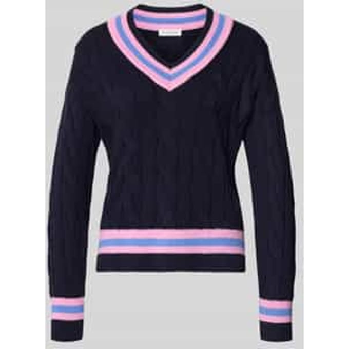 gebreide pullover met V-hals