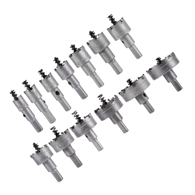 13-delige set 16 18 20 22mm Carbide Tip TCT Boor Gatzaag Set RVS