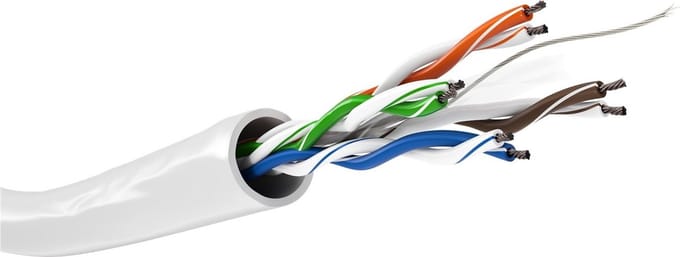 Pro CAT 6 network cable U/UTP white 100 m - CCA cop - Wit - 100m