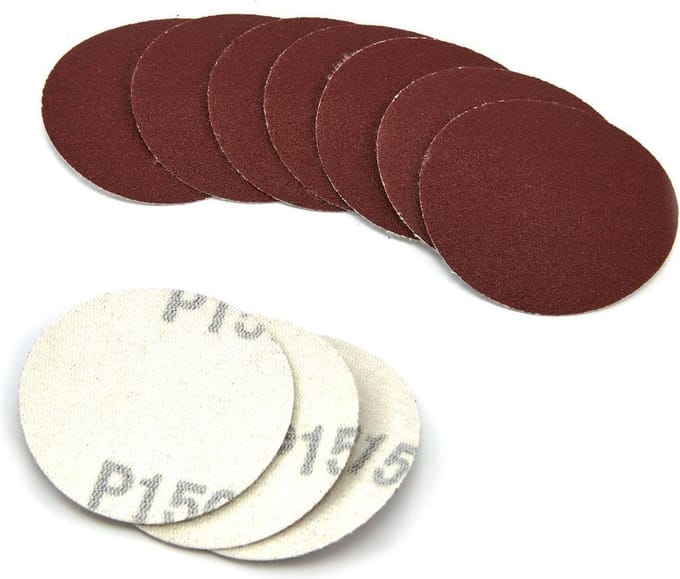 HBM 10 Delige set 50 mm. Schuurschijfjes met Klittenband K150