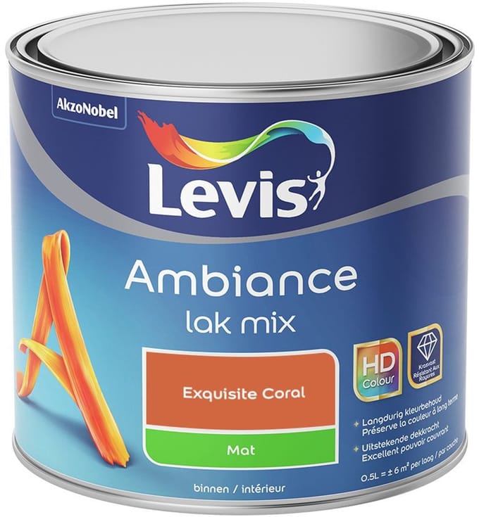 Levis - Ambiance Lak Mat Mix - Exquisite Coral - Mengverf - 0,5 L