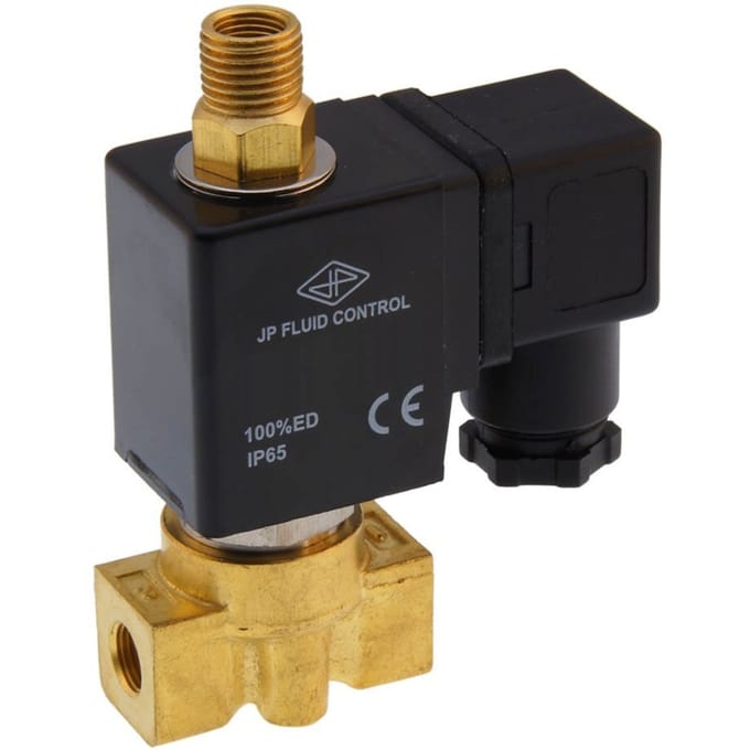 Magneetventiel TW-DA 1/8'' 3/2 weg NC messing EPDM 0-7bar 12V DC