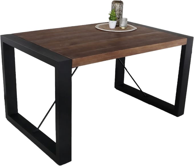 Eettafel rechthoekig mangohout Jonas 140cm duurzaam mango tafel eetkamertafel hout