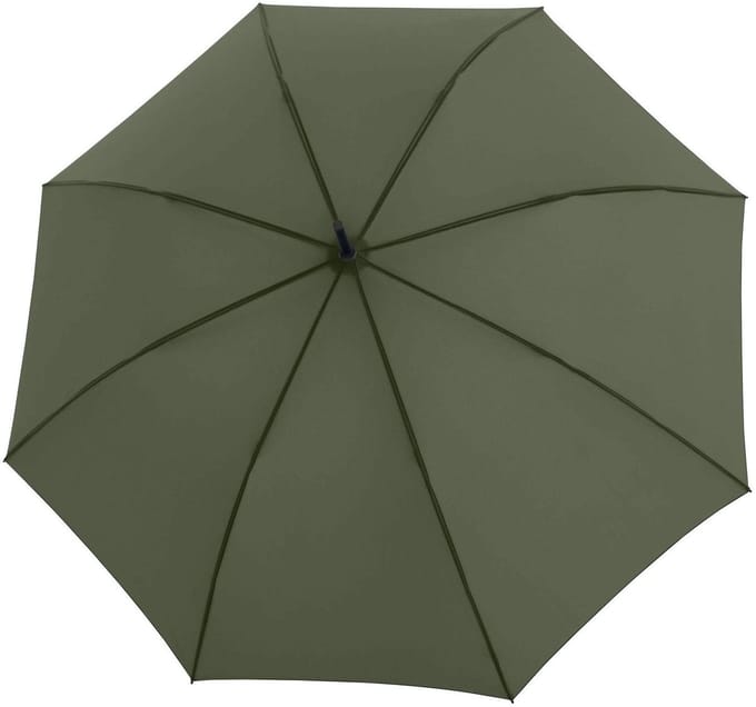 Knirps paraplu Timber Stick Automatic Olive olijfgroen